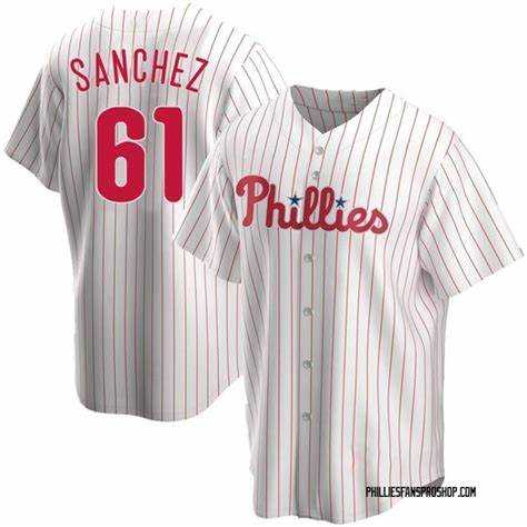Men%27s Philadelphia Phillies #61 Cristopher Sanchez White Cool Base Stitched Baseball Jersey Dzhi->philadelphia phillies->MLB Jersey